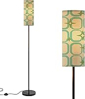 Vista 1 de Mid Century Modern Floor Lamps for Living Room Retro Abstract Atomic Era Vintage 1950s 1960s 1970s Standing Lamps with Linen Lampshade Tall Lamp