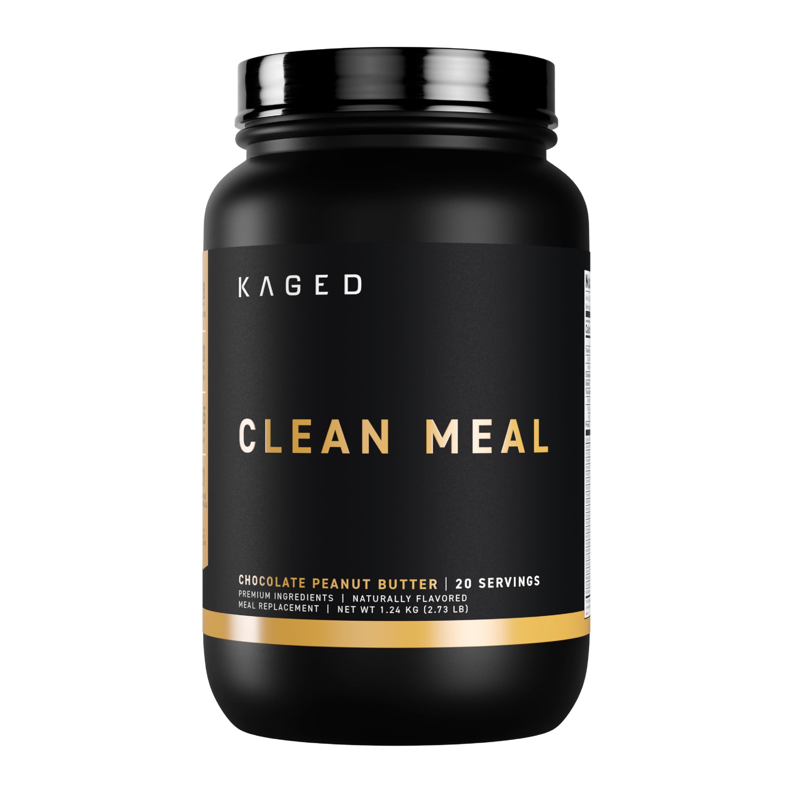 Kaged Clean Meal Powder | Chocolate Peanut Butter | Meal Replacement Shake | Whey Protein Isolate | Clean Carbs, MCT Oil Fats, Organic Vitamins and
