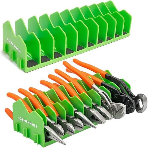 Vista 9 de Cenfoge - Organizador de alicates, 20 ranuras con base antideslizante para cajón de caja de herramientas, solución de almacenamiento de herramientas