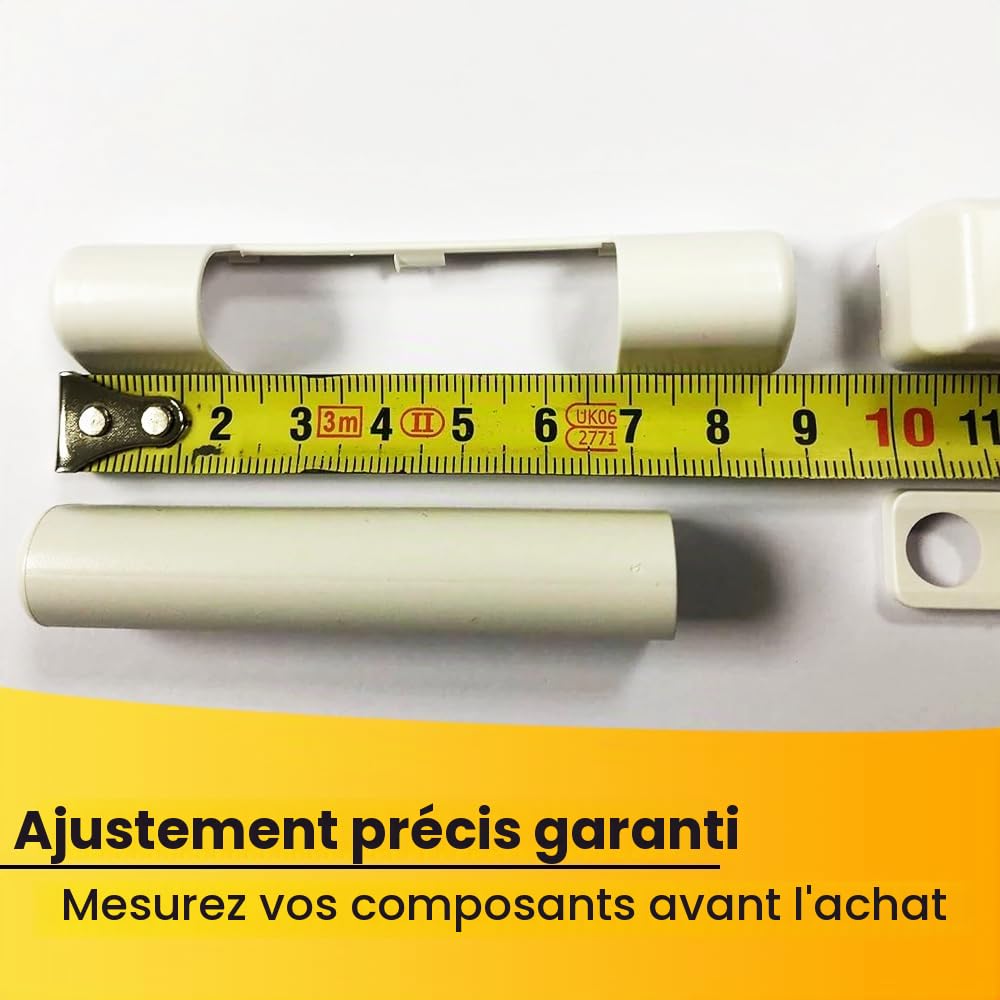 Siegenia Lot de 4 caches de fenêtre en PVC et PVC pour porte FAVORIT KF3 EB, EL O, EL U, S, W KF, Blanc, 4 Stk.