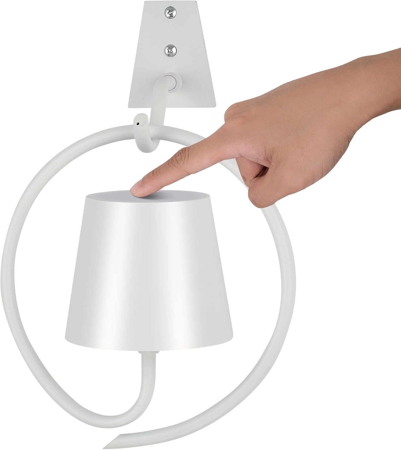 Rechargeable Batttery Operated Wall Sconces,3 Color Stepless Dimming Up,Wireless Wall Light for Battery Operated Lamp for Picture/Bedroom/Living Room/Hallway?White? White upg-1pack