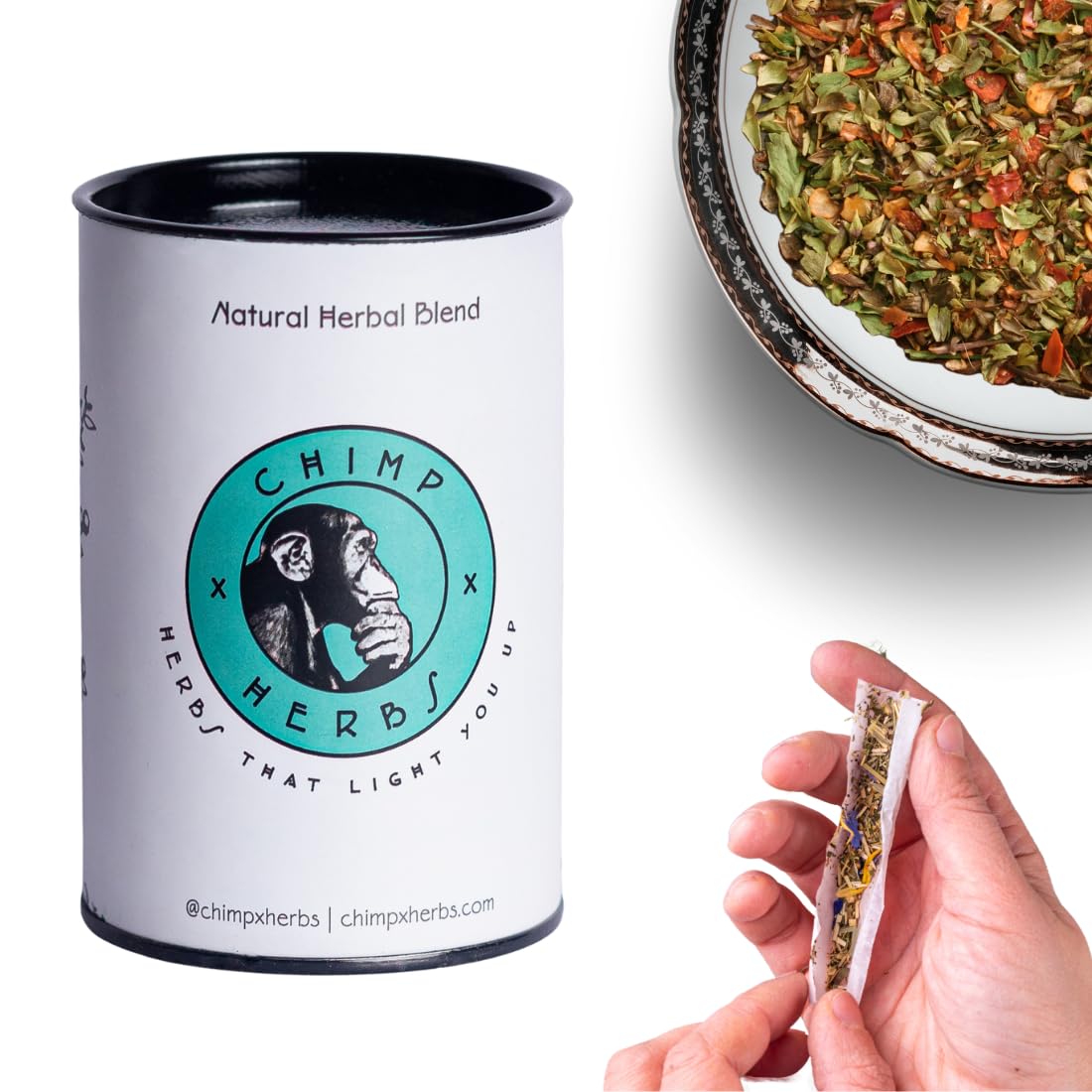 Chimp x Herbs Herbal Smoking Blend Loose Leaves Green Tea, 22 Grams (B08YDG9TWX) Amazon Price History, Amazon Price Tracker