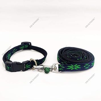 Kiki N Pooch Collars with Bell and Leash for Small Kitten and Cat Design May Vary