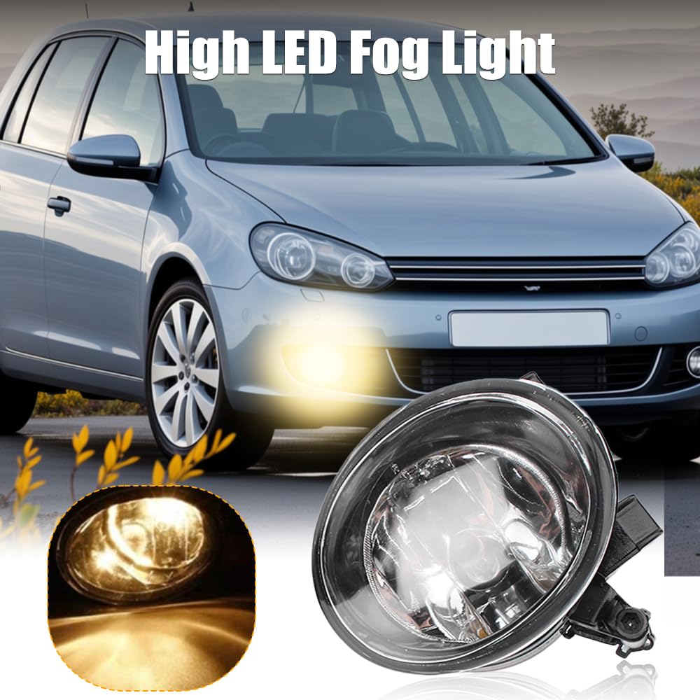 1X feu antibrouillard de pare-chocs avant de voiture, Riloer adapté pour V W G-olf M-K6 plus C-abriolet J-etta M-K6 E-os 1F C-addy 2K T-ouran T-iguan B-eetle R-line, 5K0941699 5K0941700（droite）