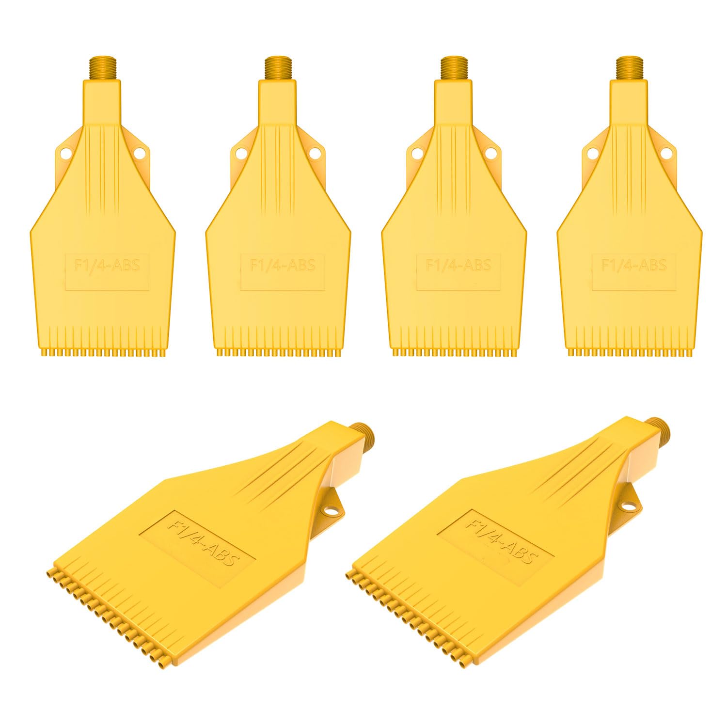 Aopin 6Pcs 1/4-inch Plastic Flat Wide Sprayer Nozzle for Blowing, Cleaning, Noise Reduction, and Dust Reduction in Industrial and Gardening 2 Mounting Holes