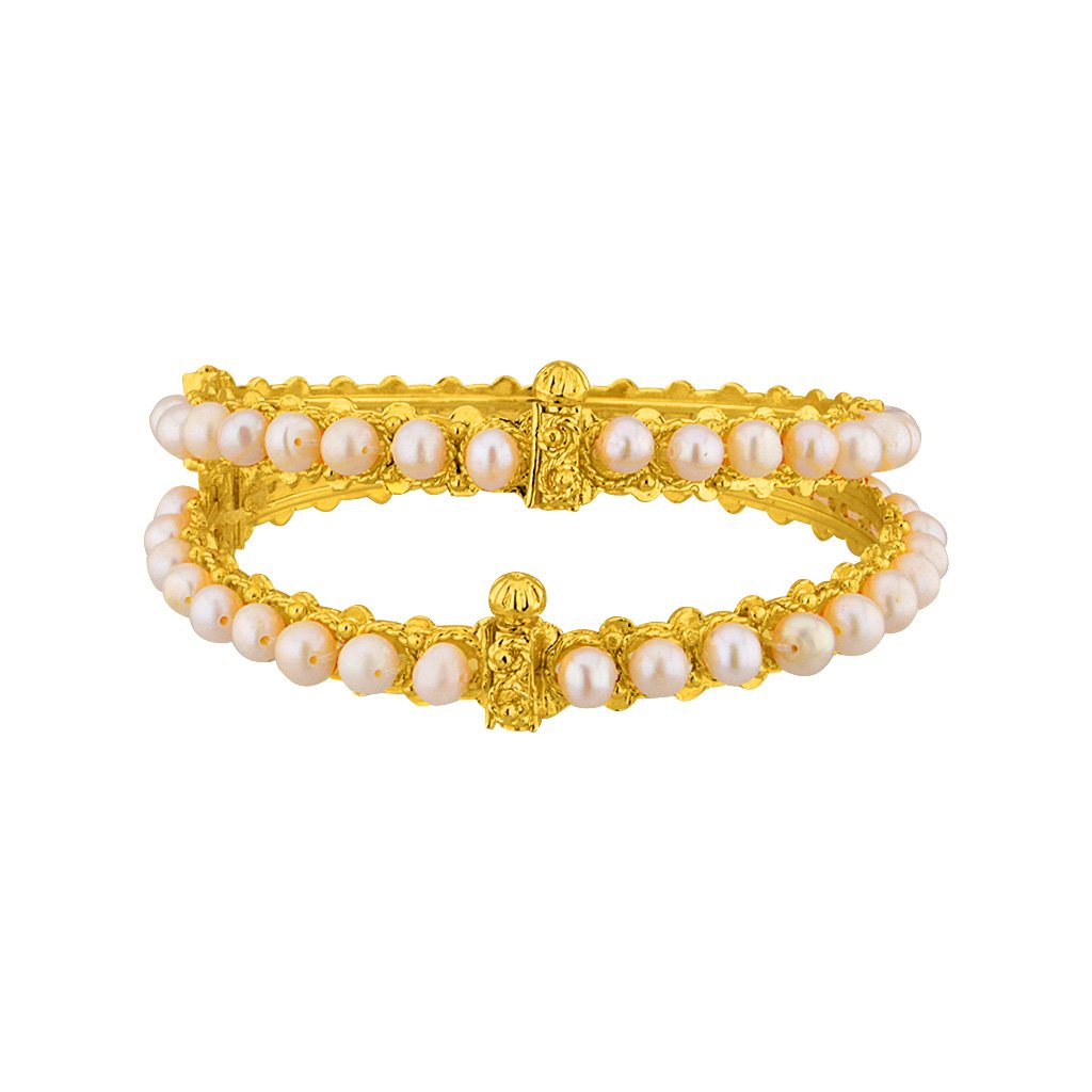 Sri Jagdamba Pearls Dealer Nagina Pearls Bangle for Women & Girls | Ideal For Indo-western, Wedding, Parties | Freshwater Pearls With Gold Plated Bangles Gift To Loved Ones (B016F5ZOD6) Amazon Price History, Amazon Price Tracker