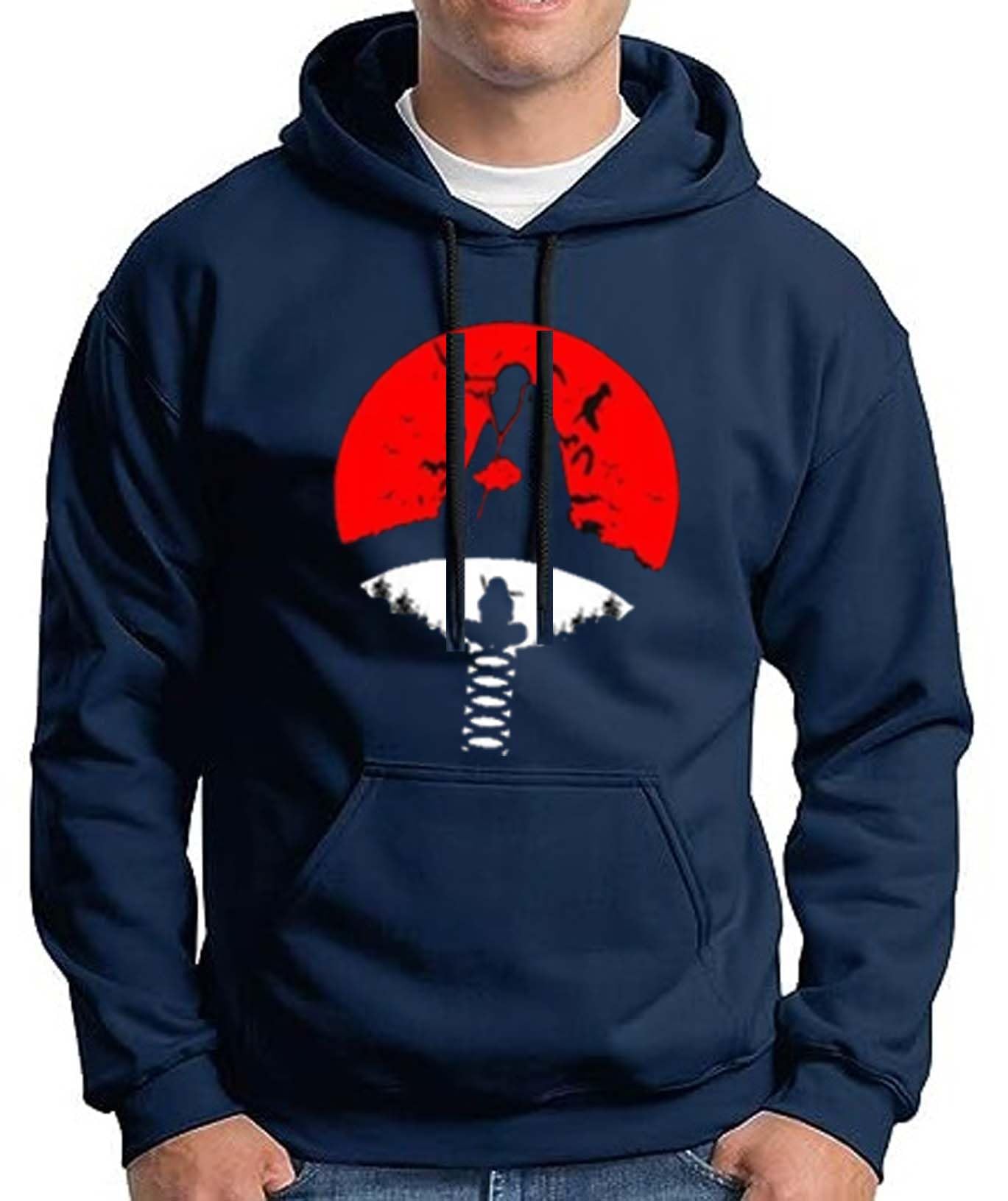 hit square Fleece Stylish Itachi Uchiha Anime Design Full Sleeves Hooded Sweatshirt for Men-picture-44