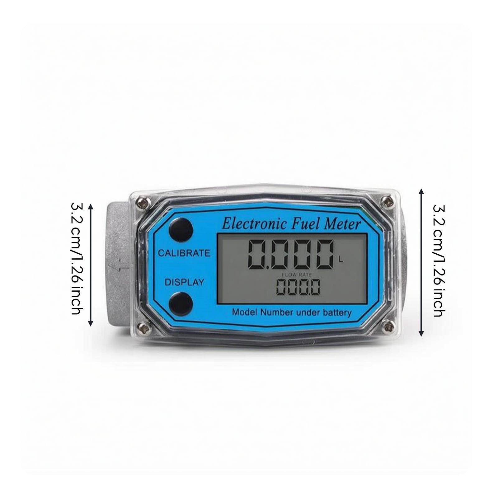 Harilla Medidor Flujo Líquido Electrónico con, 1 Pulgada, Medidor De Electrónico De Acero Inoxidable De 1 Pulgada con Pantalla Instantánea
