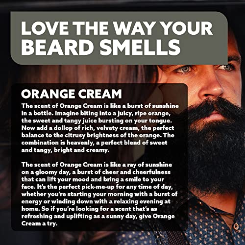 Beard Oil By Crafted Beards - Beard Oil Conditioner - Leave Your Beard Feeling Amazing - All Natural Ingredients - No Residue - Mustache Oil - 1Oz - Made In The Usa (Orange Cream) #TOP3