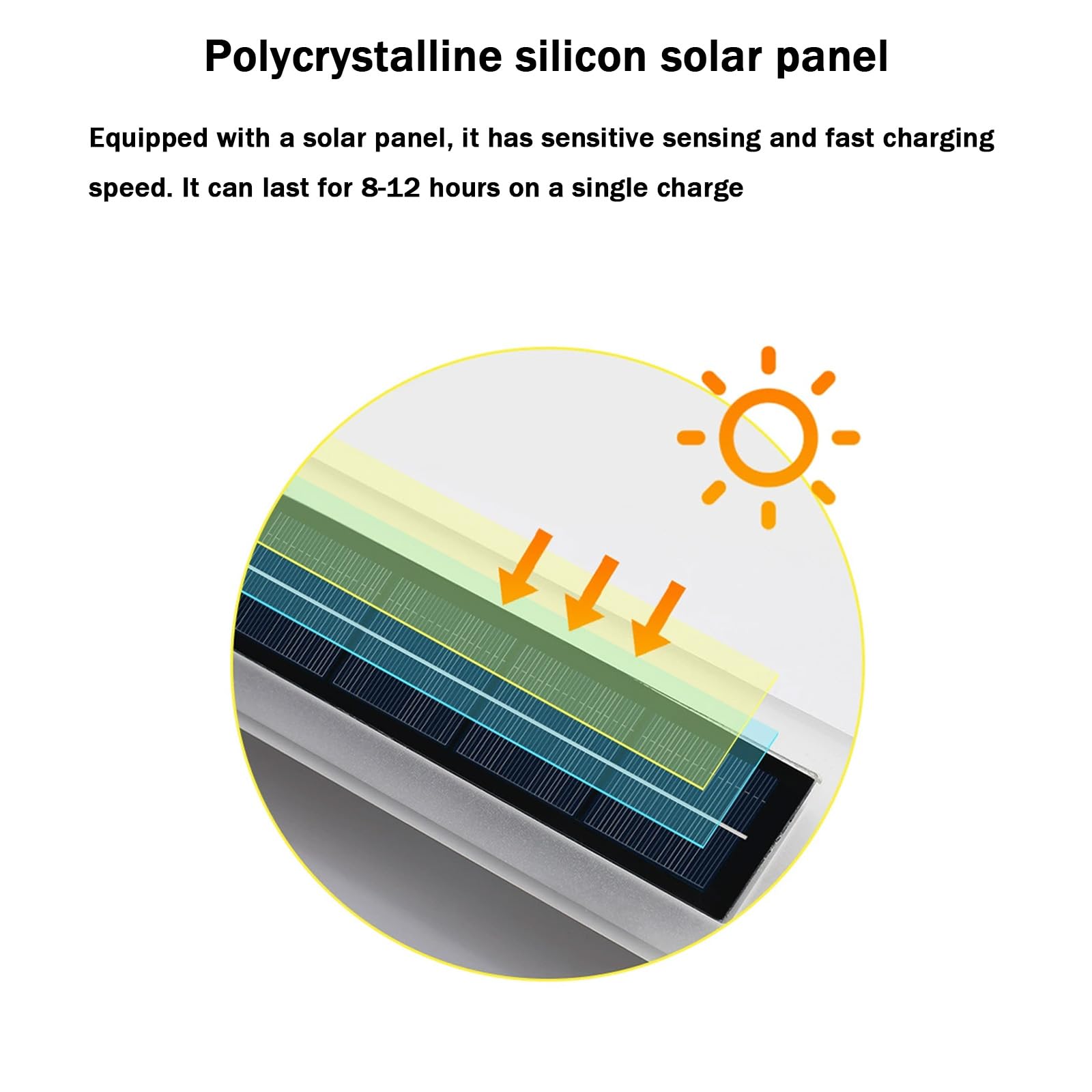 Außen LED Lange Wandleuchte Solar Dekoration Wandlampe Wasserdicht IP65 Wandbeleuchtung Acryl Aluminium Schwarz Rechteckig Design Wandleuchte Villa Eingangstür Hof (Schwarz Weißes Licht,60cm)