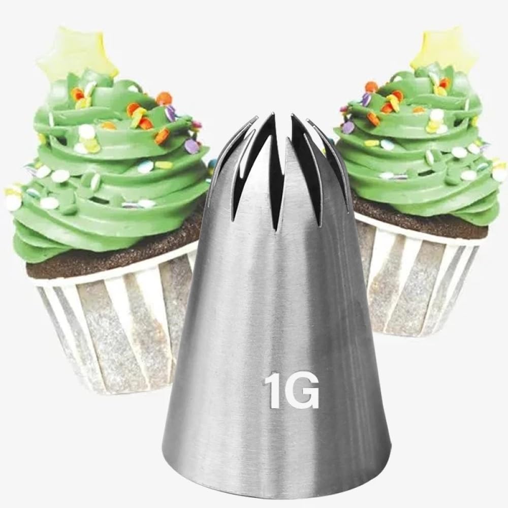 Set 4 Beccucci Per Torta Extra Grandi In Acciaio Inox - Punte Per Glassare A Forma Di Stella, Fiore, Rotonda - Perfetti Per Decorazioni Di Torte, Cupcake, Biscotti