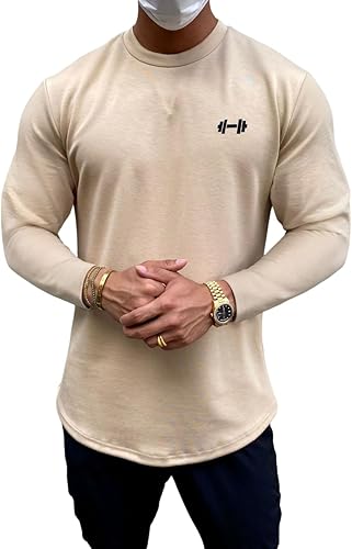 Lingt Chic - Camiseta de musculación para hombre, de manga corta, ajustada, para entrenamiento y moda casual