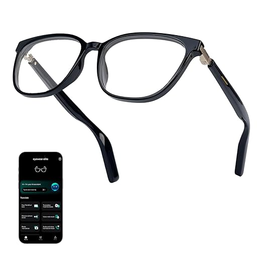 Al Smart Glasses for Men Women - Bluetooth Translation Glasses with 164 Languages, Color-Change Lens, Music &Calls w/ Bluetooth 5.4, Al Vioce &Meeting Assistant, Lightweight&Comfortable Thin Temples