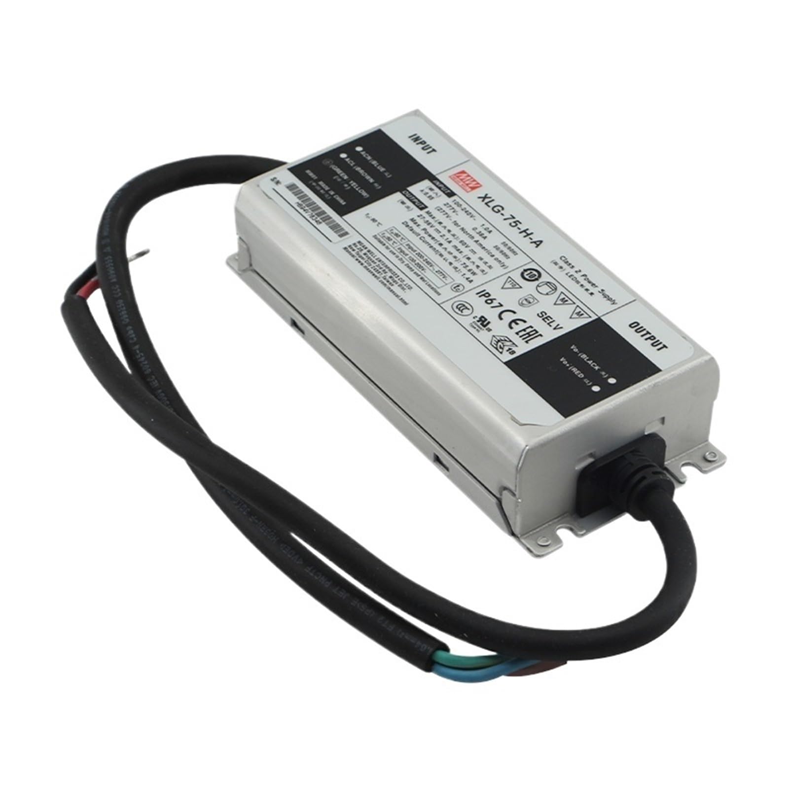 FCARUMIQP XLG-75-H-A 75W 27-56V 1400mA Constant Power Mode LED Driver Supply Adjustable