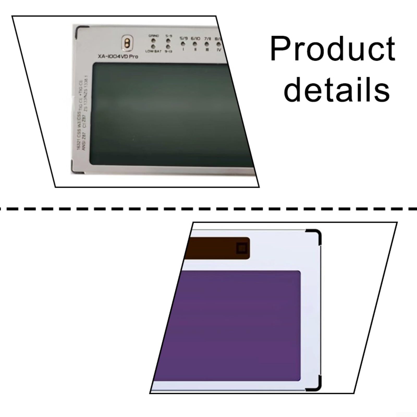 Color verdadero para lente de soldadura de oscurecimiento automático, sombra 5-13 ajustable, 004 ms para función de molienda de respuesta rápida, soldadores de lente de repuesto solar