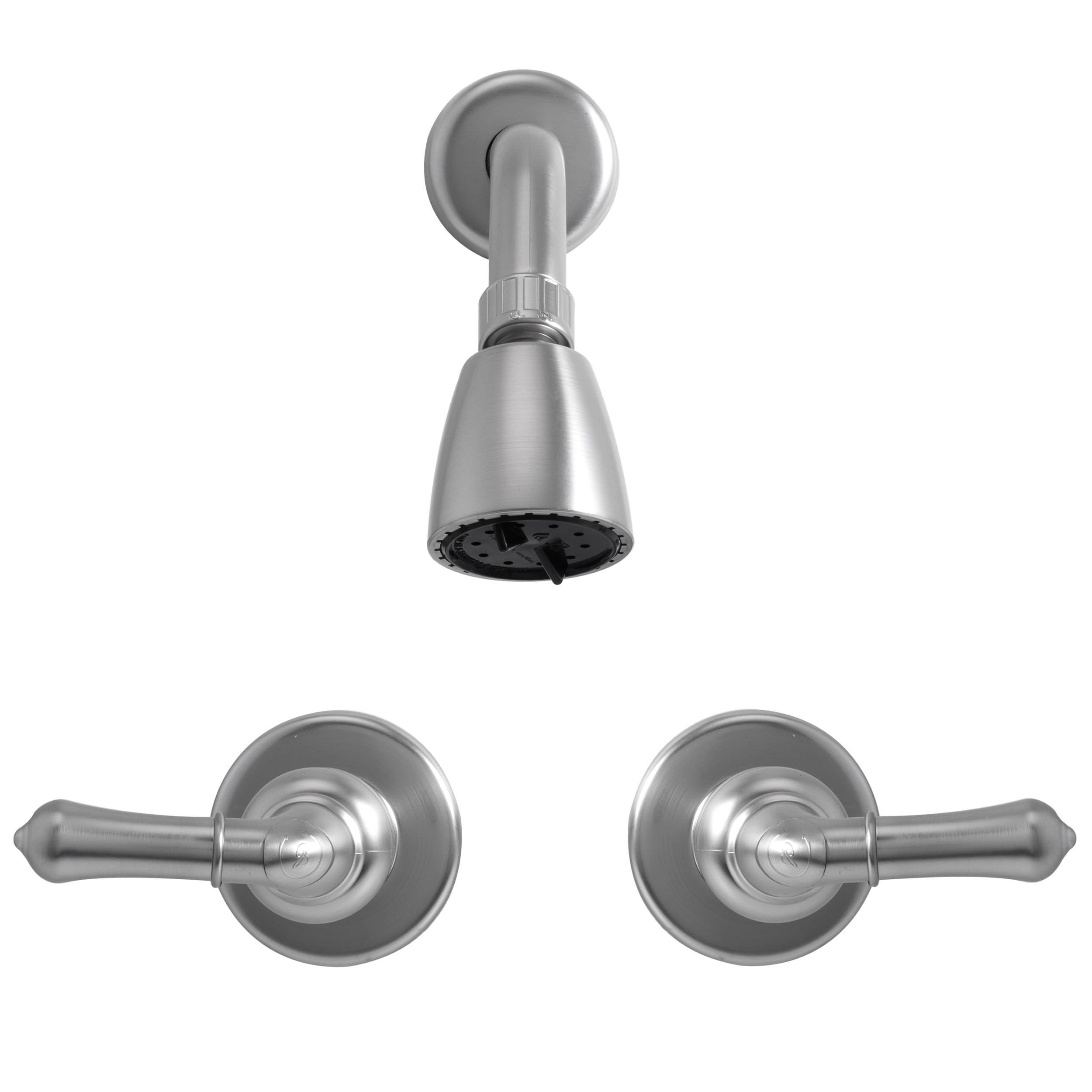 Pacific Bay Trim Kit - Shower Faucet and Showerhead with Arm Trim Kit - Non-Metallic High Grade ABS Construction - Brushed Satin Nickel Finish