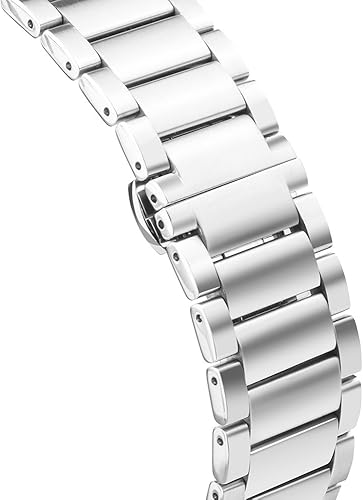 Miniatura 4 de PINHEN Band Compatible with Samsung Galaxy Watch 3 45mm Galaxy Watch 46mm -22mm Stainless Steel Watch Strap Replacement Bracelet Compatible with