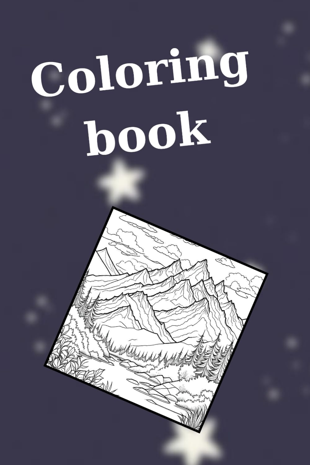 Coloring book: Only with line drawings of simple and detailed figures for kids and adults.