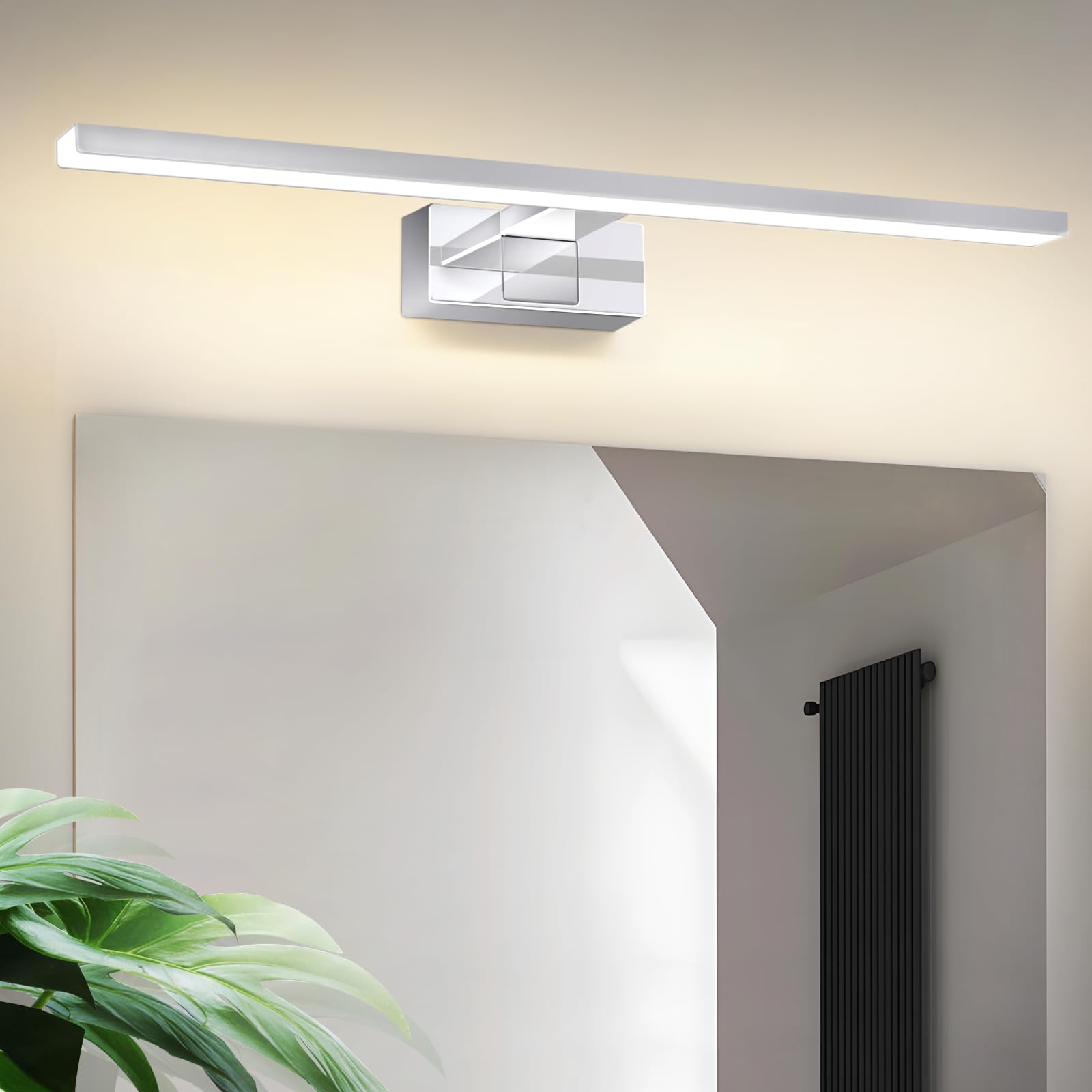 LED Aplique Espejo Baño 60CM 12W Lámpara Aplique de Espejo para | Baño 4000K ámpara de Espejo IP44 Luces de Espelho Resistente al Agua para baño y Armario con Espejo