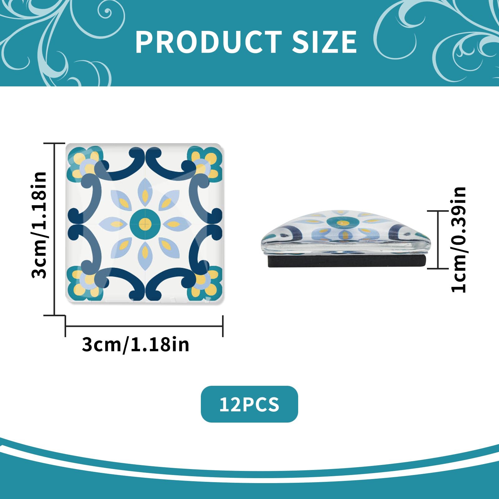 Imanes De Nevera Decorativos 3D - 12 Piezas En Forma De Ladrillos De Vidrio Con Magnetismo Fuerte - Para Oficina, Hogar O Pizarra
