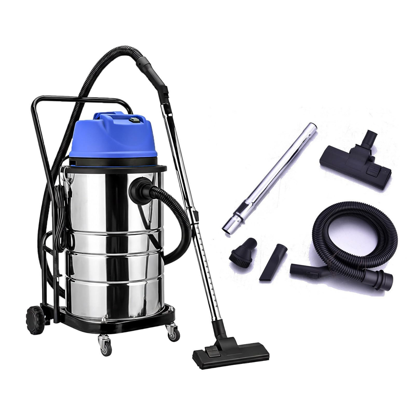 Aspiradora De Taller De 16 Galones, con Cable, Portátil, 1400 W, para Trabajo Pesado, Garaje, Casa, Taller O Vehículo, Diseño Compacto, Aspiradora De Taller para Húmedo Y Seco