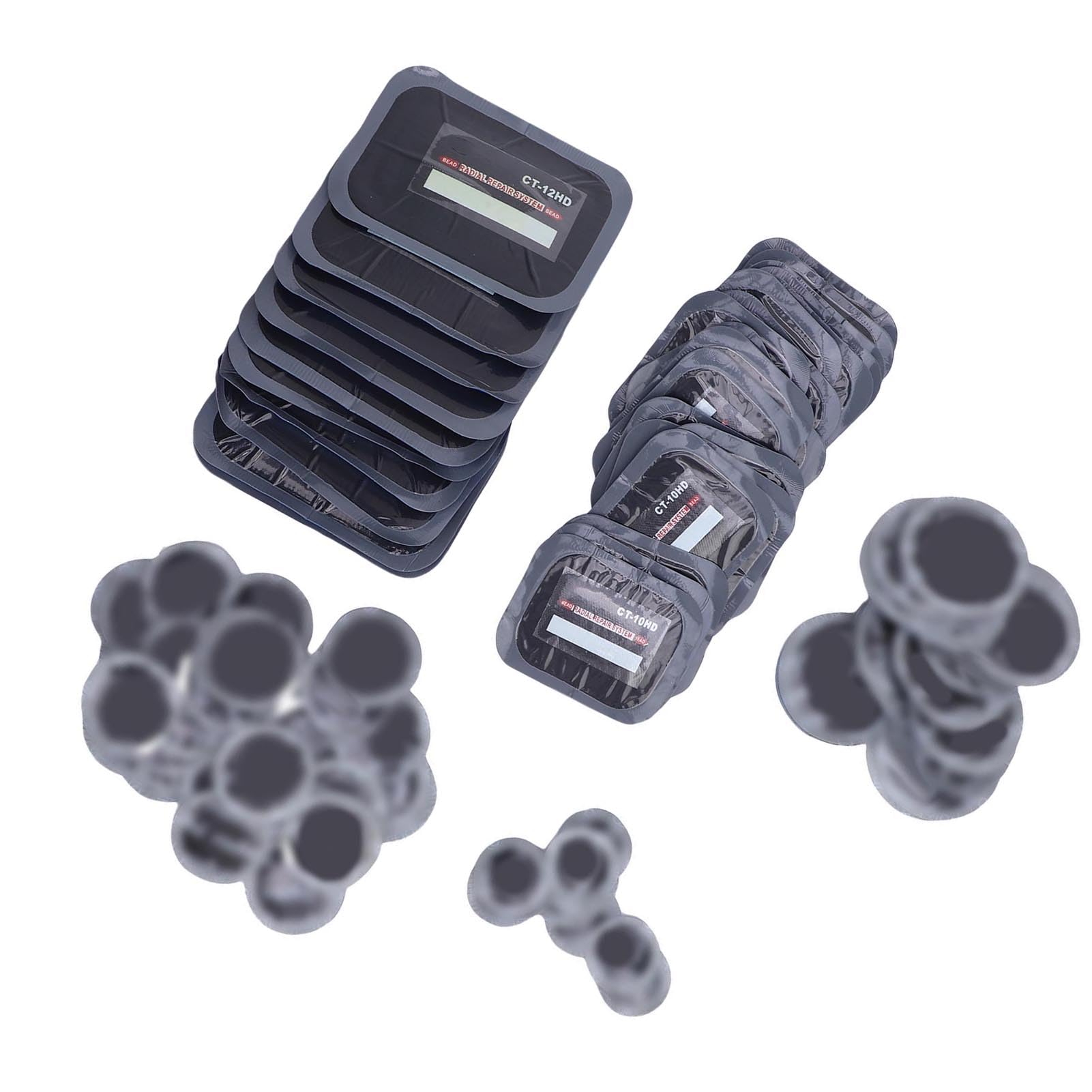 100 pezzi Toppe per pneumatici 65x80mm 85 × 120mm Patch di riparazione radiale in gomma Patch di riparazione rapida per freddo per auto camion autobus trattore veicolo moto