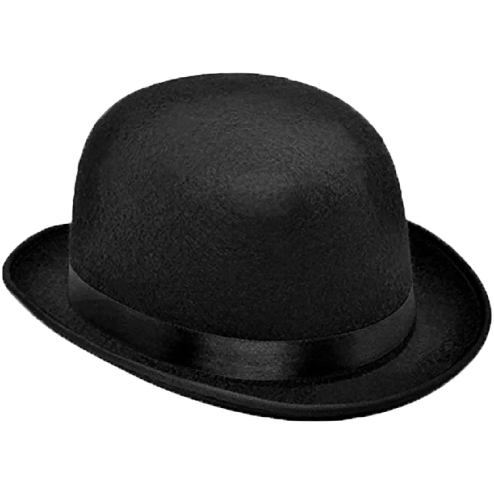 RockParty Black Bowler Hat Fancy Dress Costume Accessory for Halloween, Victorian, 1920s & Chapman Style Unisex