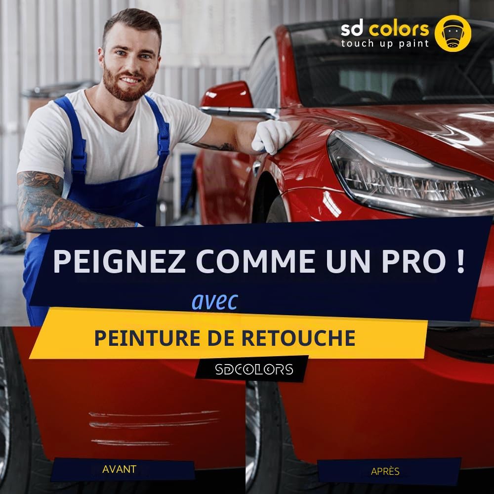 SD COLORS EZRC Peinture de retouche Gris aluminium 20 ML