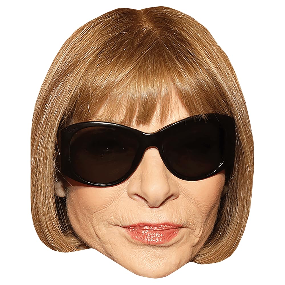 Anna Wintour (Glasses) Celebrity Mask, Flat Card Face, Fancy Dress Mask