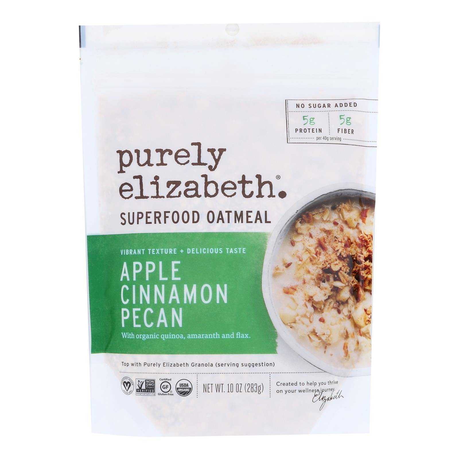 Purely Elizabeth Oatmeal -  - Ancient Grain - Original - 10 oz - case of 6 - 95%+  - Gluten Free - Dairy Free - Wheat Free-