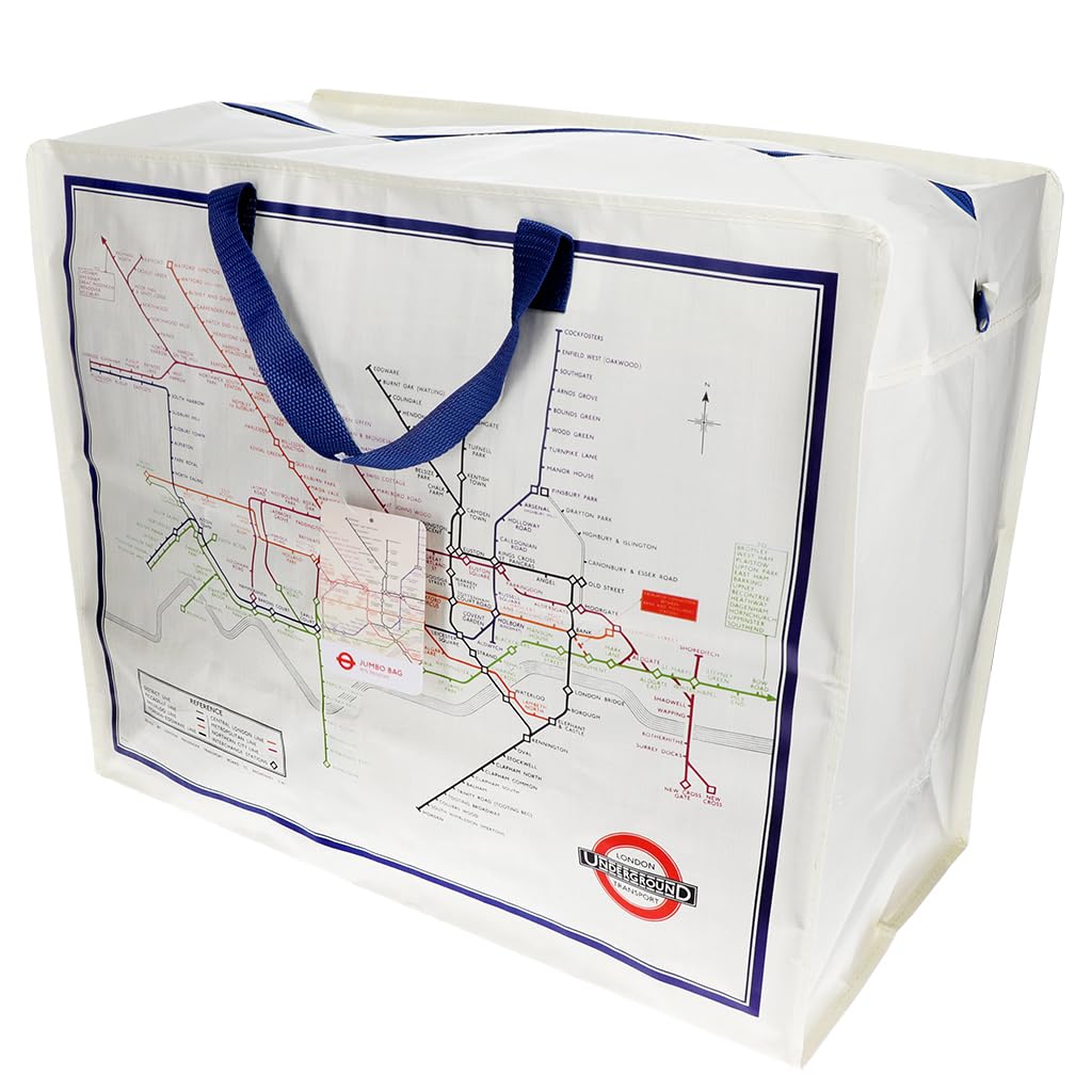 Rex London White/Light Gray Jumbo Storage Bag – Extra Large Storage Bags With Zips For Clothes, Moving Bags & Packing Bags, Heavy Duty Laundry Storage Bags For Clothing & Wardrobe Storage, Moving House Essentials
