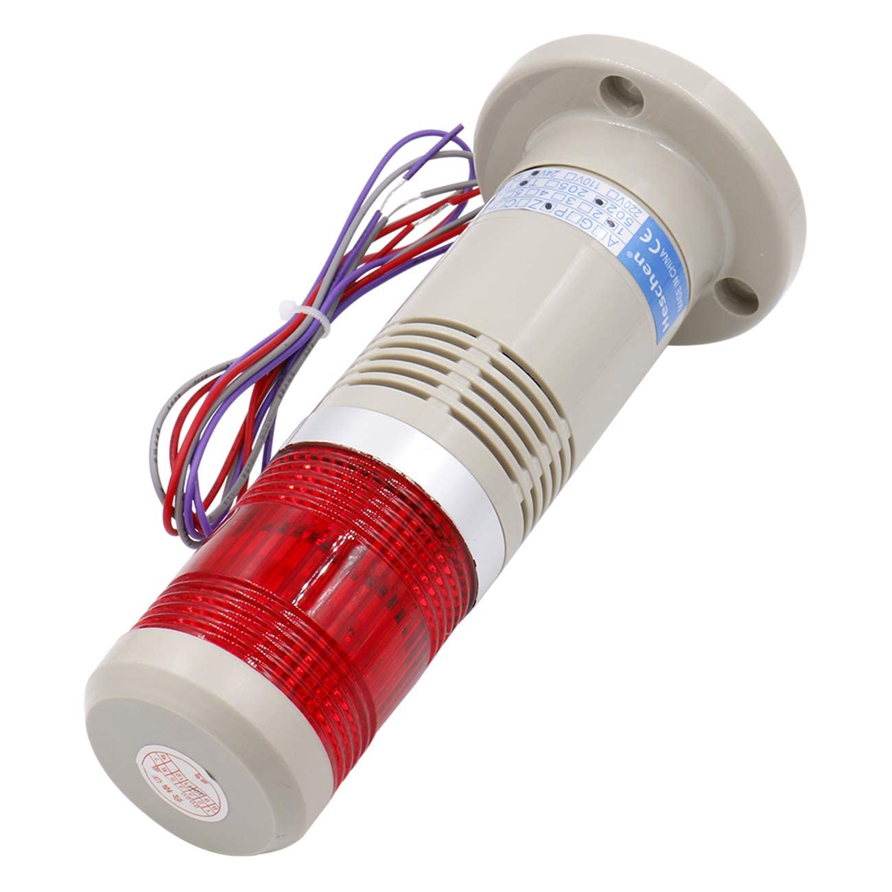Heschen Lampe de signalisation 24 V DC industrielle avec alarme LED rouge