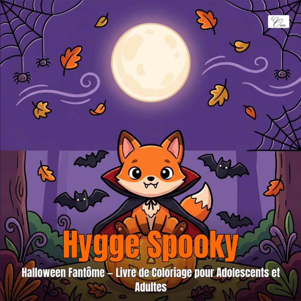 Hygge Spooky — Halloween Fantôme — Livre de Coloriage pour Adolescents et Adultes: Avec d'adorables personnages animaux dans des scènes d'Halloween féeriques pour la détente et la pleine conscience