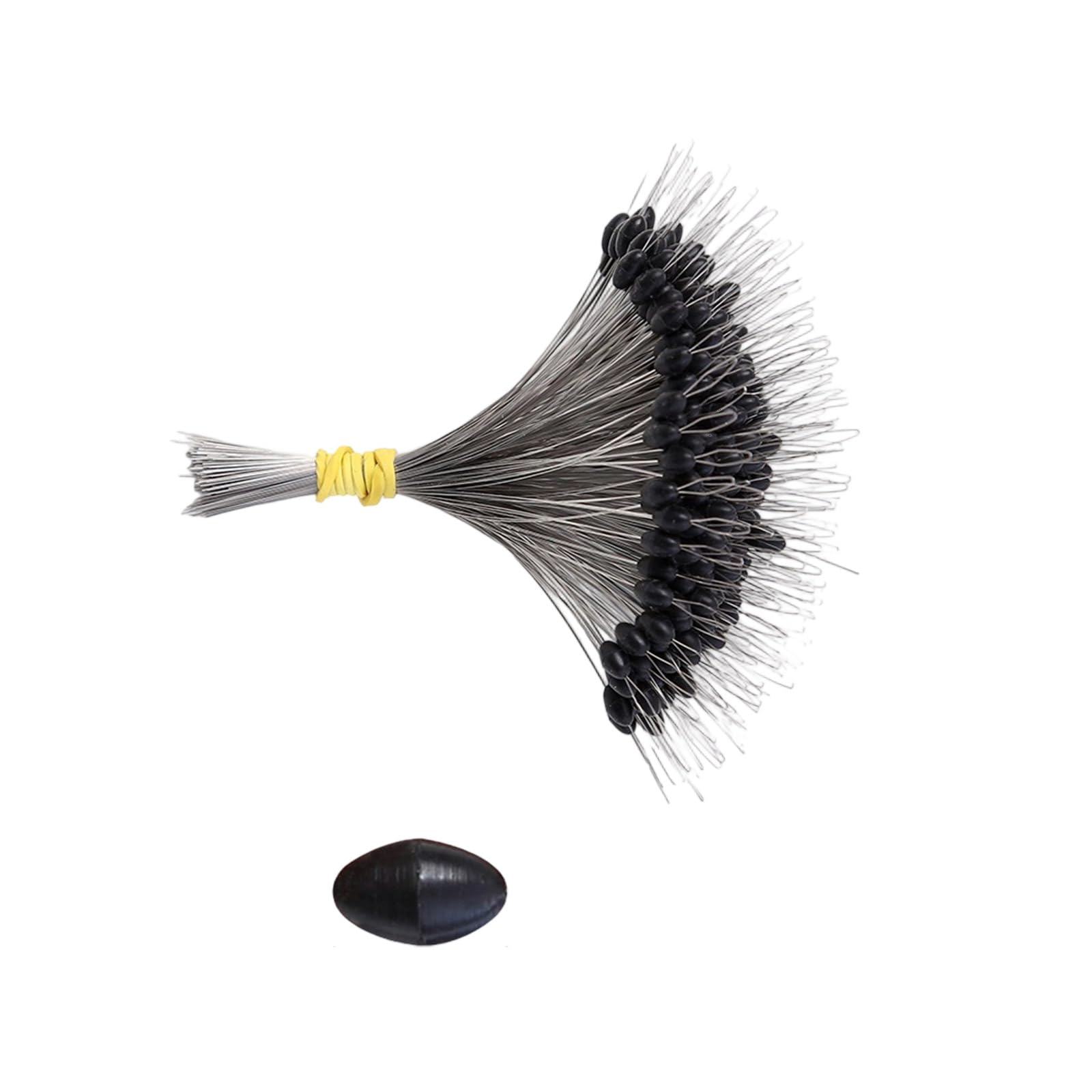 Tsophreniq 300Pcs Space Bean Fishing Bobbers Stoppers Float Sinkers Stops for Line Oval/Cylinder Float Stop Stoppers Accessories
