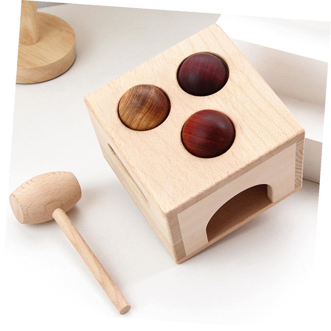 VICASKY Giocattolo Caduta di Palline in Legno Educativo per Bambini, Set, Migliora Coordinazione Mano-Occhio, per Giochi di Apprendimento Montessori
