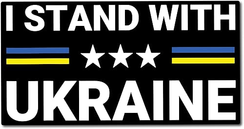 JMM Industries Adhesivos de Ucrania 2 unidades I Stand with Ukraine Sticker Love Fist Heart United Support USA Solidarity 5.5 pulgadas Premium