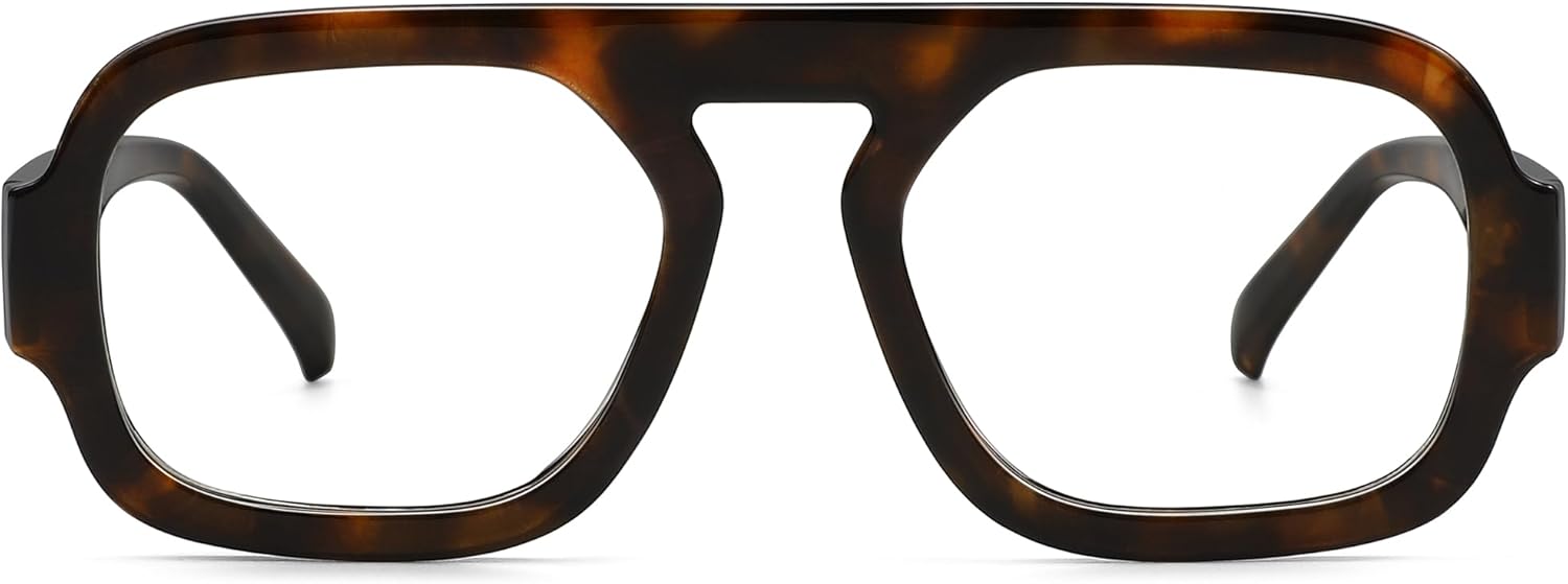 MEETSUN Oversized Retro Square Aviator Computer Blue Light Blocking Glasses for Women Men Fashion Fake Eyeglasses - Image 2