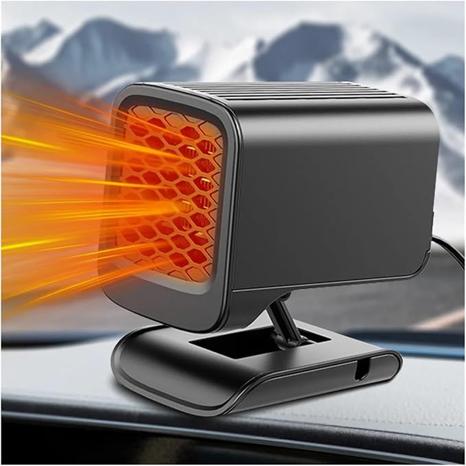 Calefactor Eléctrico Portátil para Auto 12V con Ventilador y Desempañador miniatura 6