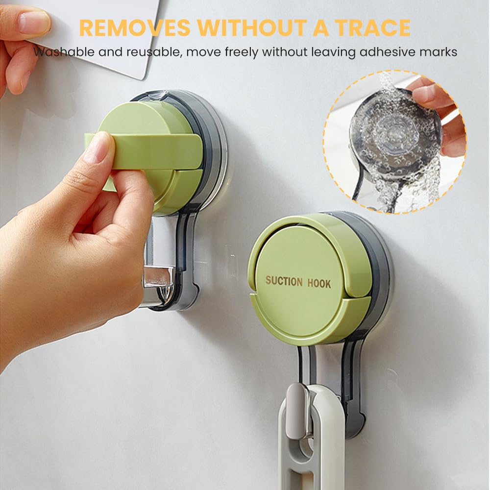 Gancho Ventosa Baño, 3 Piezas Perchas Baño Sin Taladro, Suction Hooks, Perchas Adhesivas Fuertes, Cuelga Toallas para Cocina Oficina Habitación
