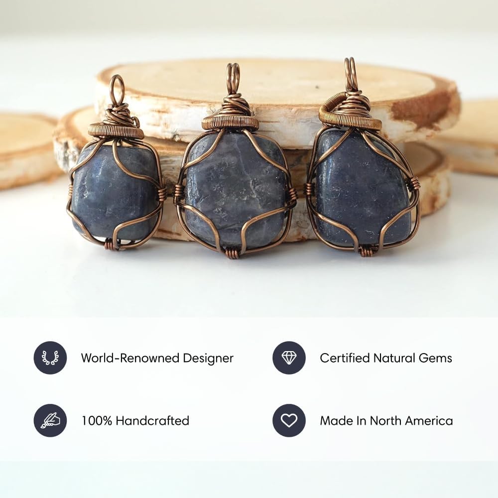 Designs by Nature Gems Necklace for Women - Designer Pendant Necklace - Antique Bronze Chain - Image 5