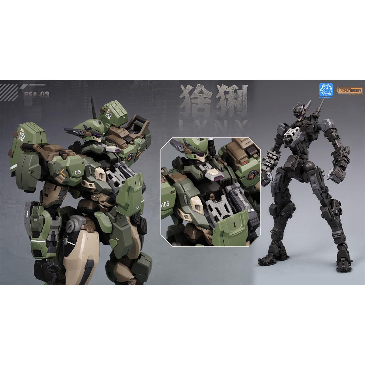 HiPlay Mingjiang Legend Blue Whale Series REA-03 Lynx 1/100 Scala Kit Modello da Montare
