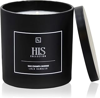 Lulu Candles | Nag Champa - Indian Incense - His Collection | Luxury Scented Soy Jar Candle | Hand Poured in The USA | Highly Scented & Long Lasting- 9 Oz.
