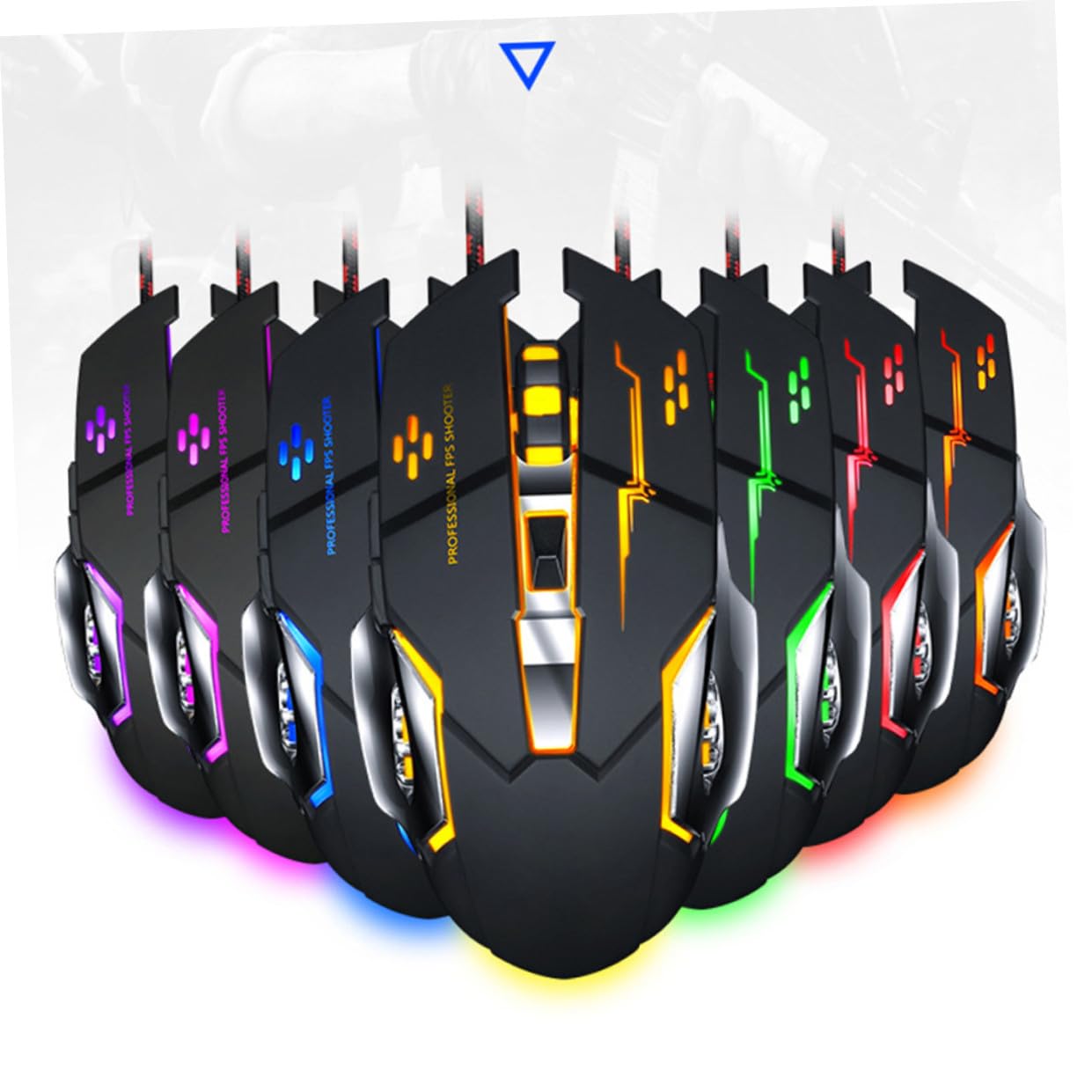 OSALADI 2pezzi Mouse Usb Wired Ergonomico Per Ufficio e Gaming Design Moderno Compatibile Con Pc e Laptop Colore Nero Facile Da Usare Senza Configurazione