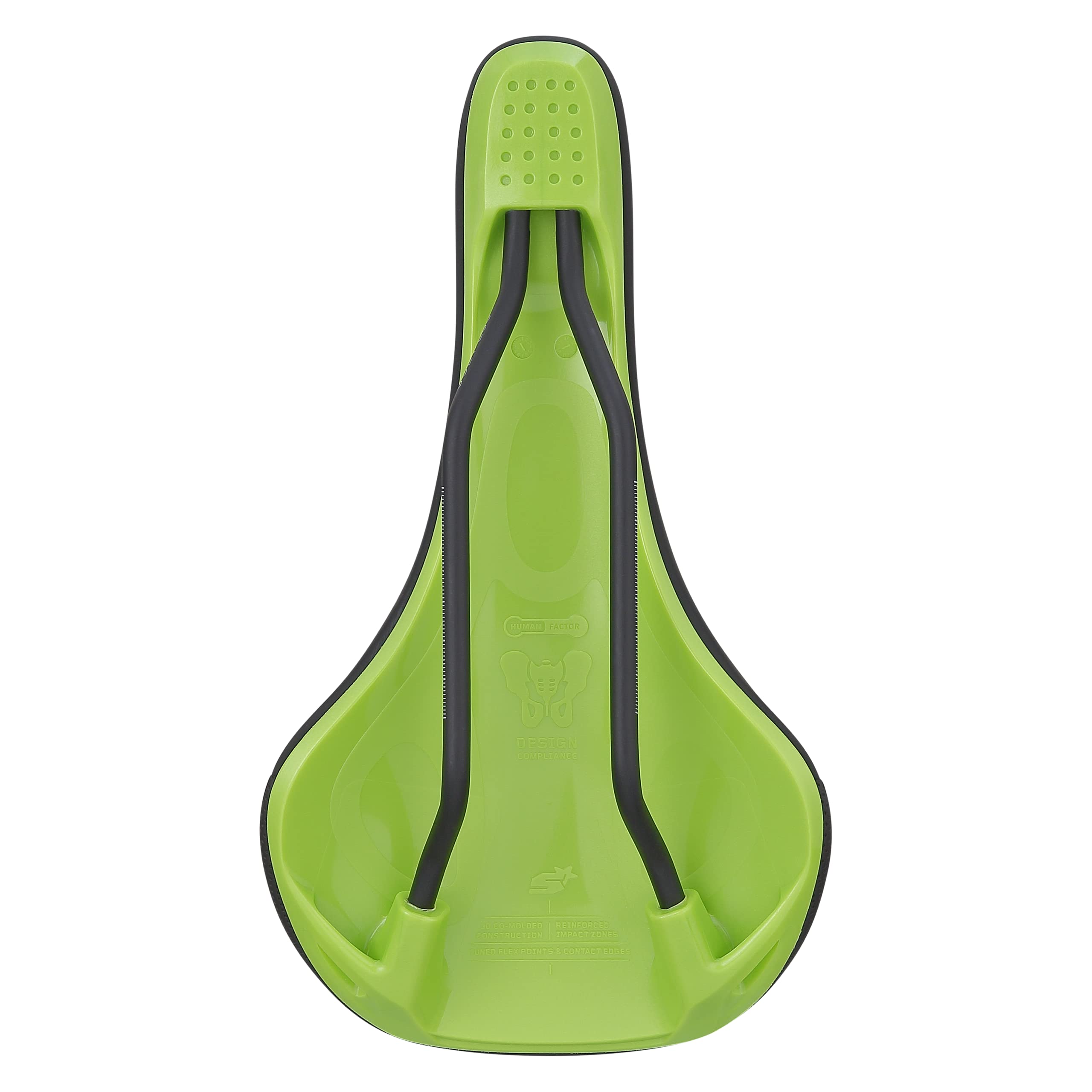 Selle VTT Spank Spike+ 160 - Pour Descente Et Freeride, Forme Ergonomique, Surface Antidérapante, Poids 250g (263x140mm)