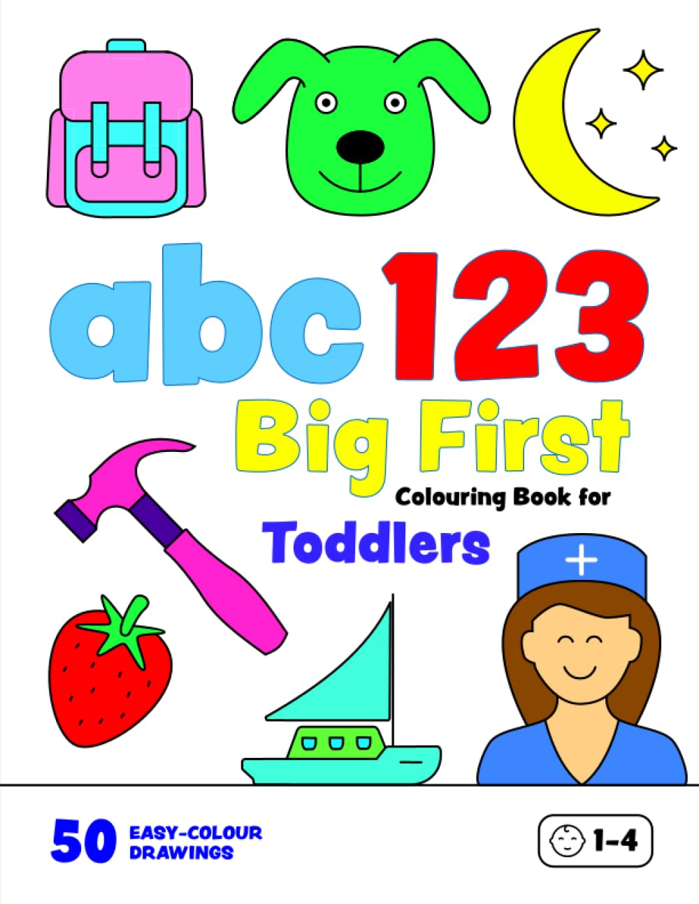 Buy ABC 123 Big First Colouring Book for Toddlers Jumbo, Easy