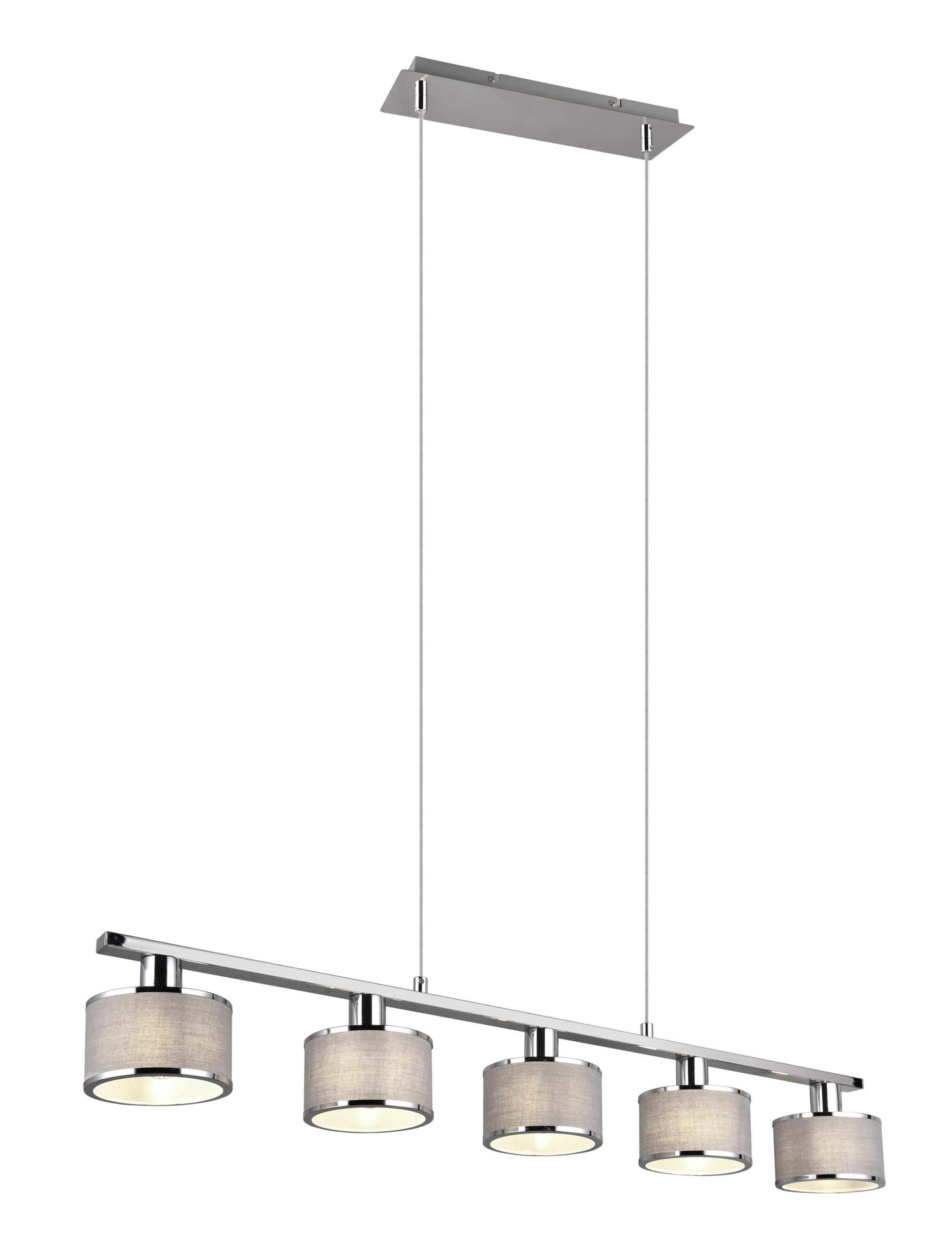 Trio Leuchten Trio 311600506 - Lampadario a Sospensione a 5 Luci, Dritto, 92 Cm