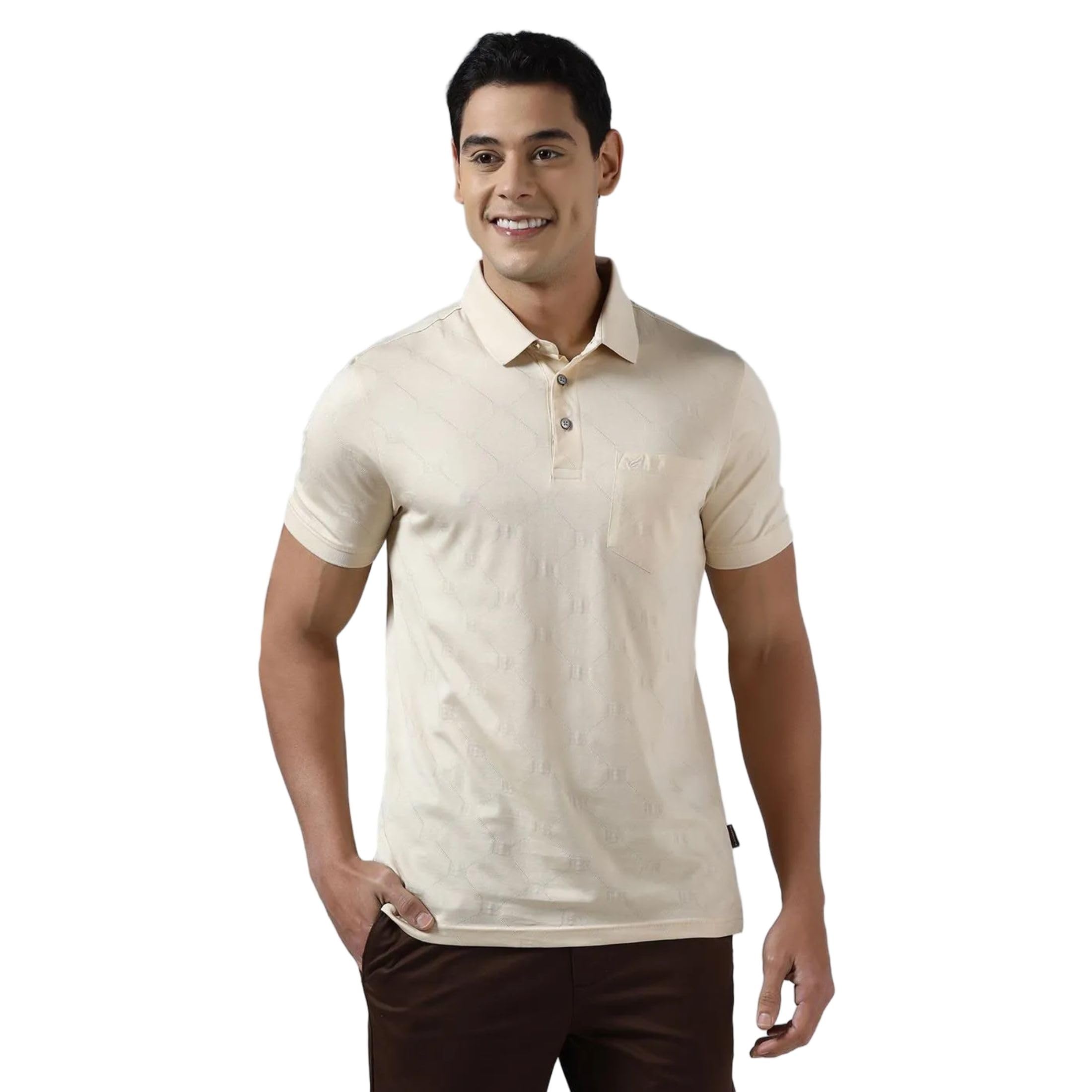 blackberrys Men's Cotton Self-Design Slim Polo Tshirts-picture-30