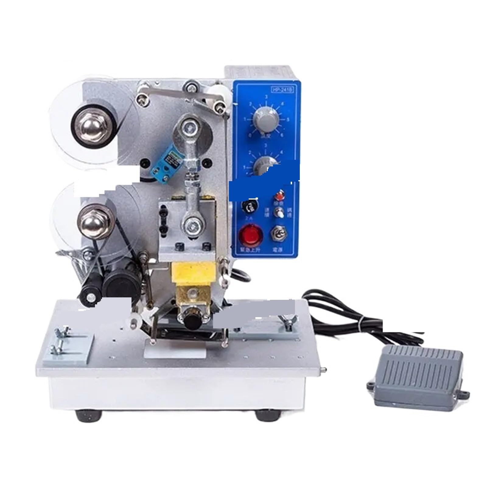CVFRDD Hot Stamping Machine Kit Printer Ribbon Date Coder Semi Automatic Plastic Bag Printing Coding Hot Stamping Machine