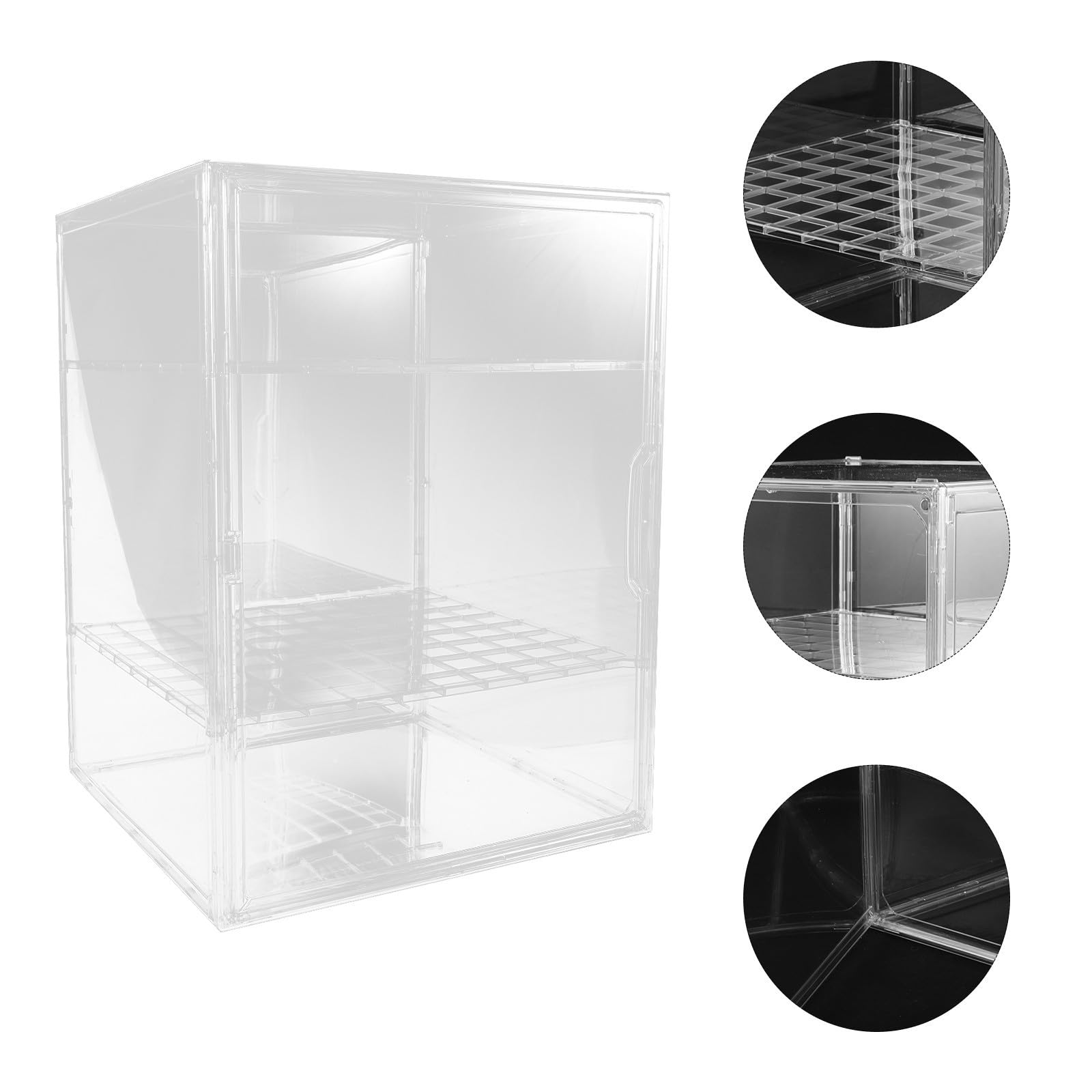 VILLCASE Vitrina Transparente de Acrílico de 3 Niveles para Panadería y Postres, Organizador Ajustable para Exhibición y Almacenamiento en Mostrador de Cocina