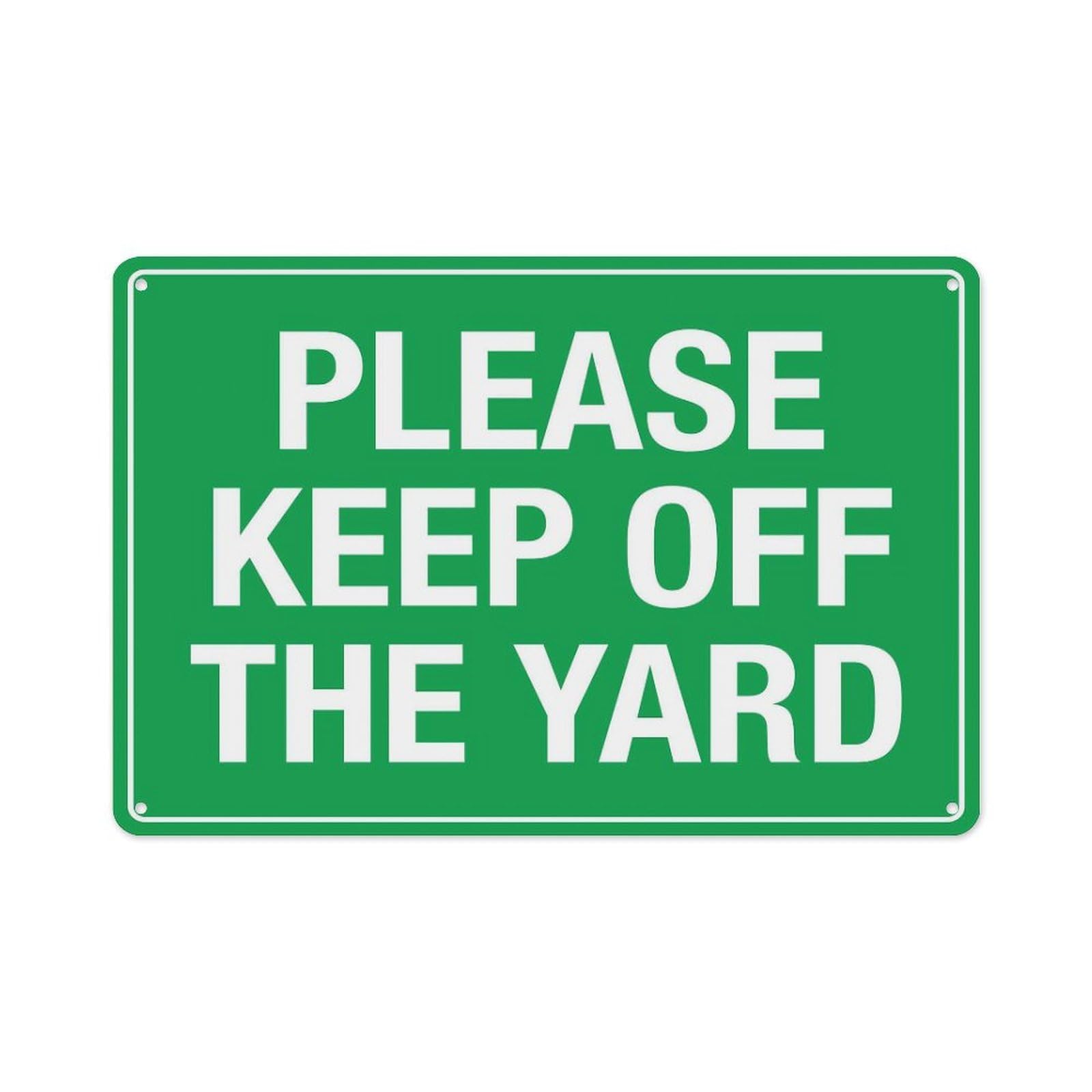 Keep Off Private Yard Request Aluminum Tin Sign 8×12 Inch, Home Garden Outdoor Wall Plaque